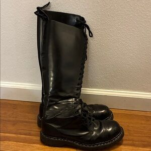 Gripfast Black Leather Men's Size 8 Steeltoe 20 hole Eyelet Boots